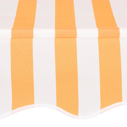 Manual Retractable Awning 150 cm Orange and White Stripes