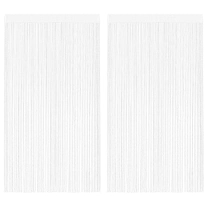 String Curtains 2 pcs 100x250 cm White