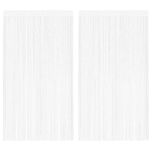 String Curtains 2 pcs 100x250 cm White