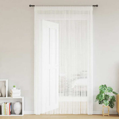 String Curtains 2 pcs 100x250 cm White