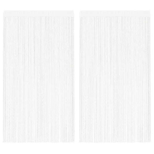 String Curtains 2 pcs 140x250 cm White