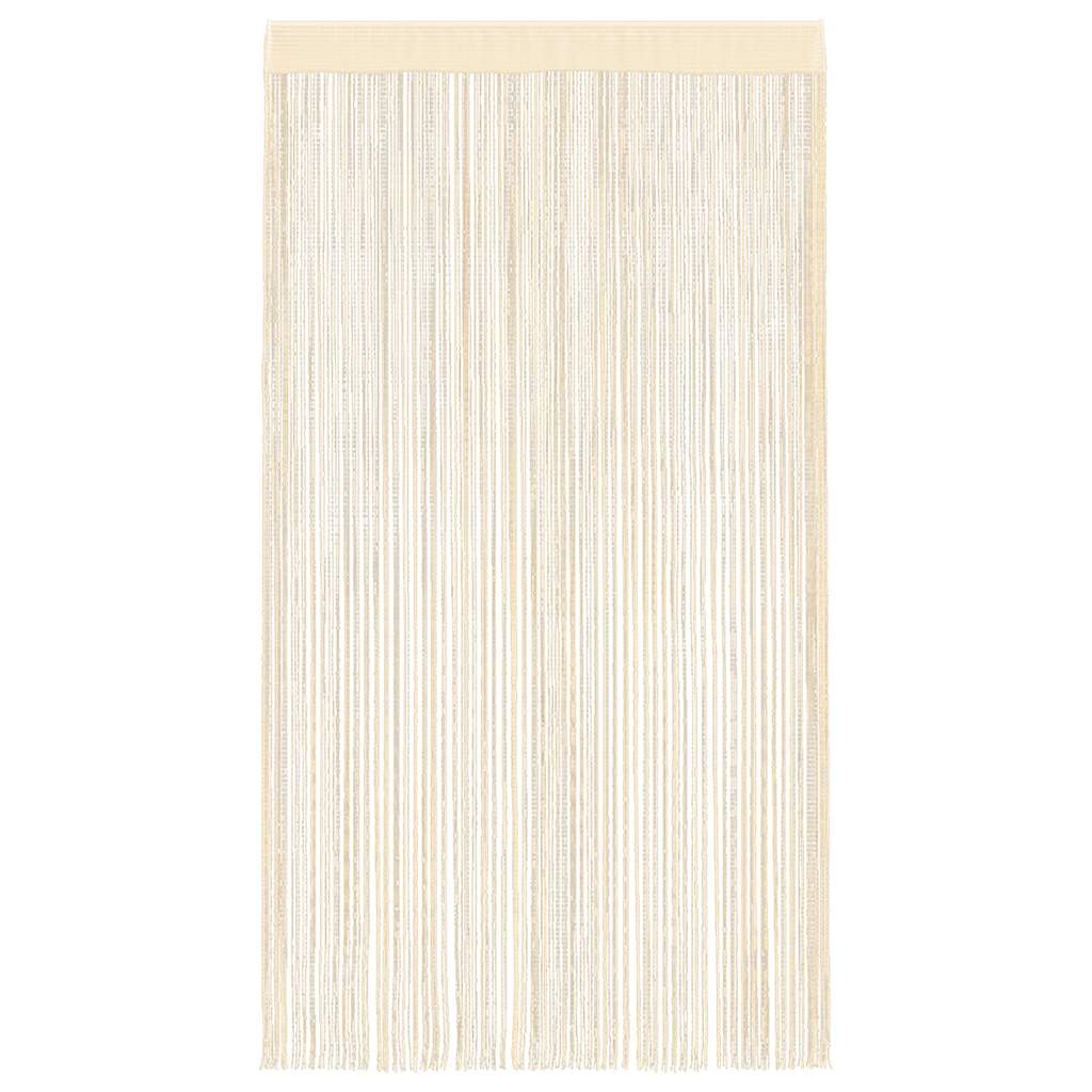 String Curtains 2 pcs 140x250 cm Cream