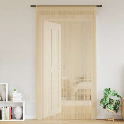 String Curtains 2 pcs 140x250 cm Beige