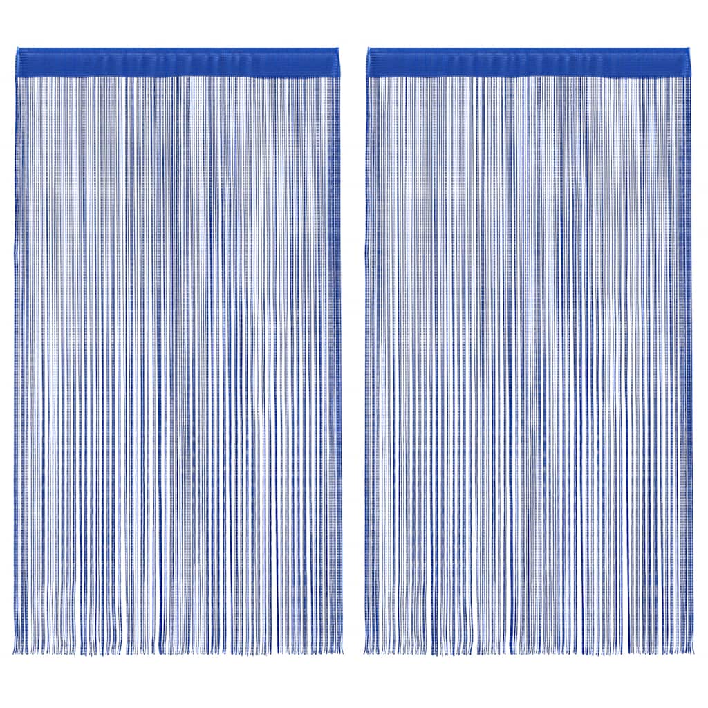 String Curtains 2 pcs 140x250 cm Blue