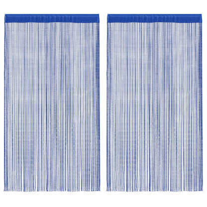 String Curtains 2 pcs 140x250 cm Blue