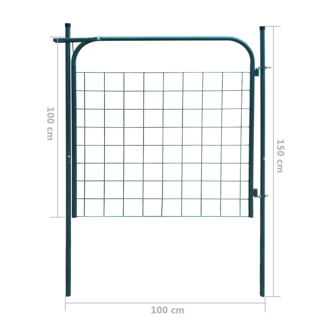 Garden Fence Gate 100x100 cm Green