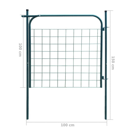 Garden Fence Gate 100x100 cm Green