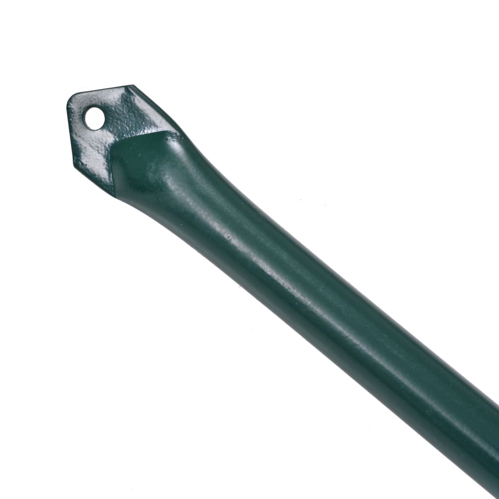 Garden Posts 10 pcs 1 m Metal Green
