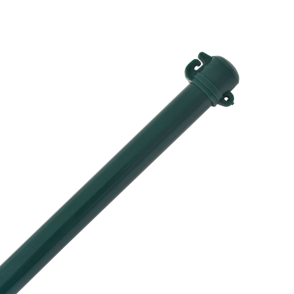 Garden Posts 10 pcs 1 m Metal Green