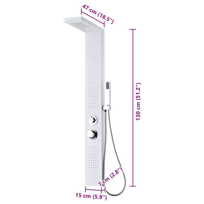 Shower Panel System Aluminium Matte White