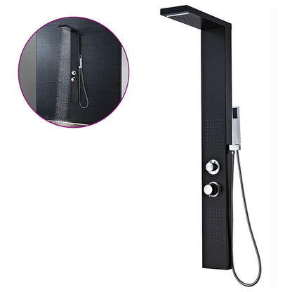 Shower Panel System Aluminium Matte Black