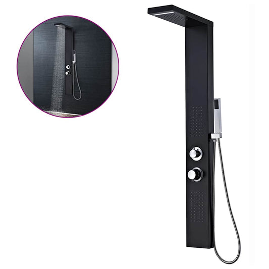 Shower Panel System Aluminium Matte Black