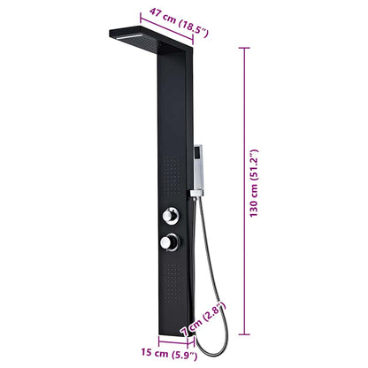 Shower Panel System Aluminium Matte Black