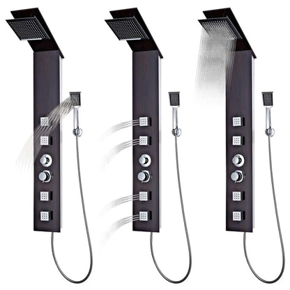 Shower Panel System Glass Brown