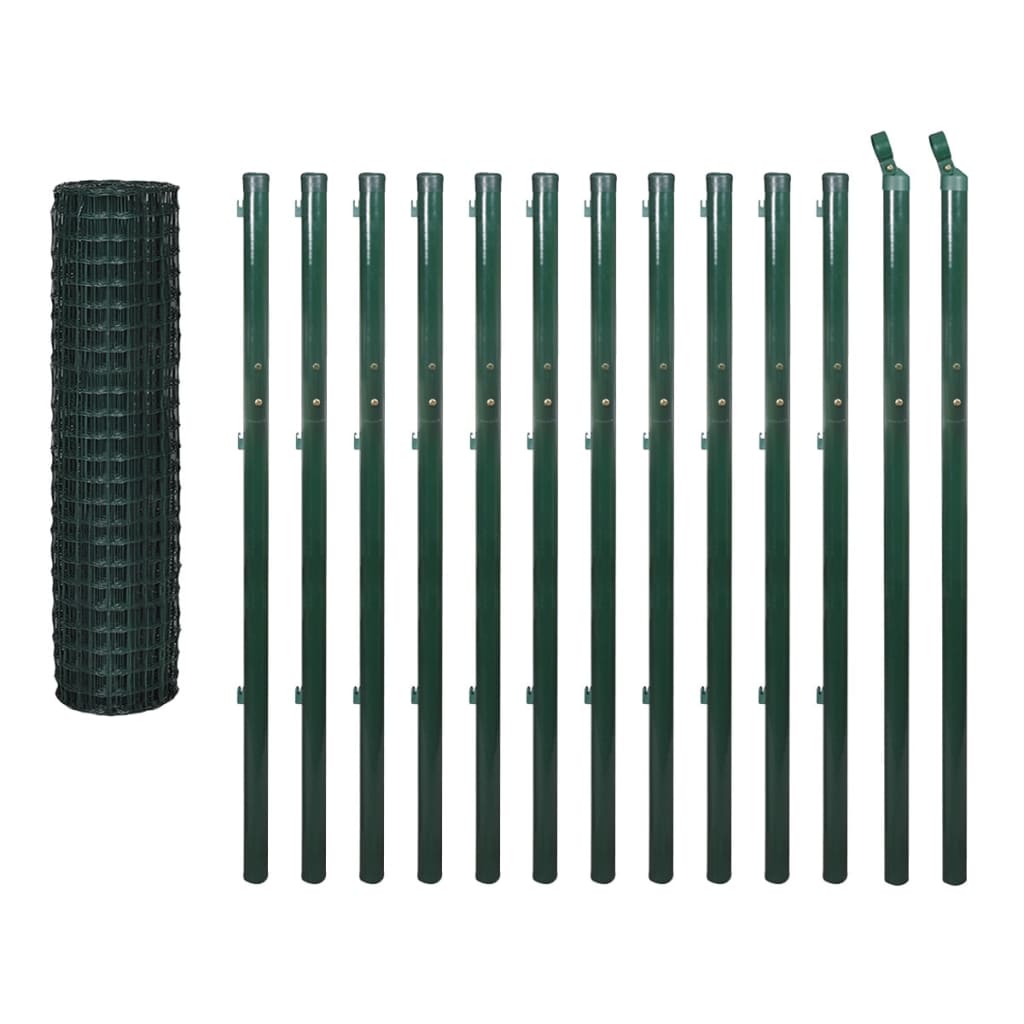 Euro Fence Steel 25x1.7 m Green