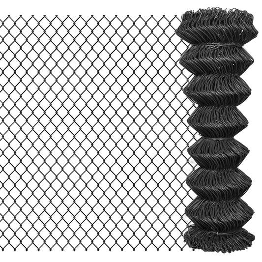 Chain Link Fence Steel 15x1.25 m Grey
