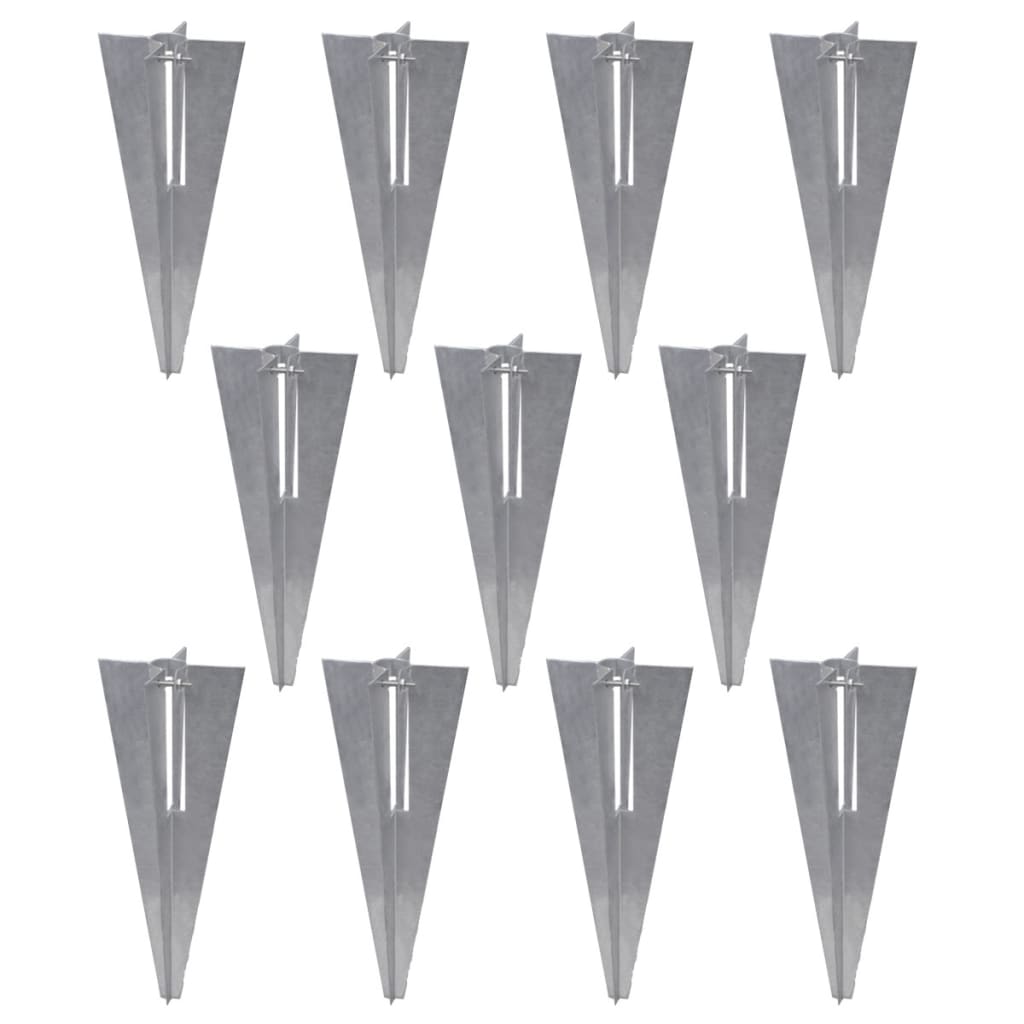 Chain Link Fence with Spike Anchors 0.8x25 m Grey
