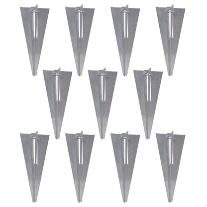 Chain Link Fence with Spike Anchors 0.8x25 m Grey