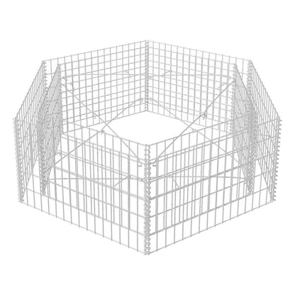 Hexagonal Gabion Raised Bed 160x140x50 cm