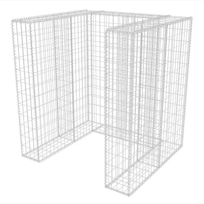 Gabion Single Wheelie Bin Surround Steel 110x100x120 cm