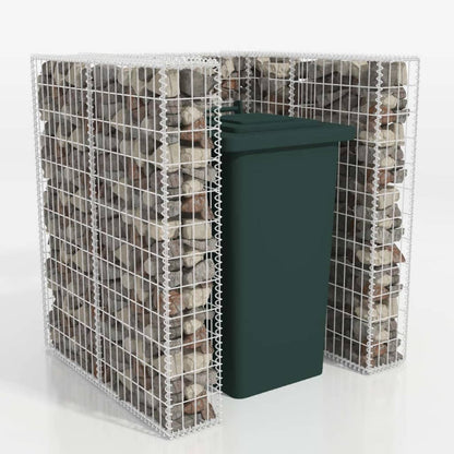 Gabion Single Wheelie Bin Surround Steel 110x100x120 cm