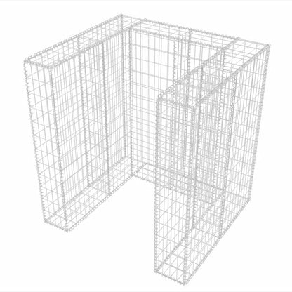 Gabion Single Wheelie Bin Surround Steel 110x100x120 cm