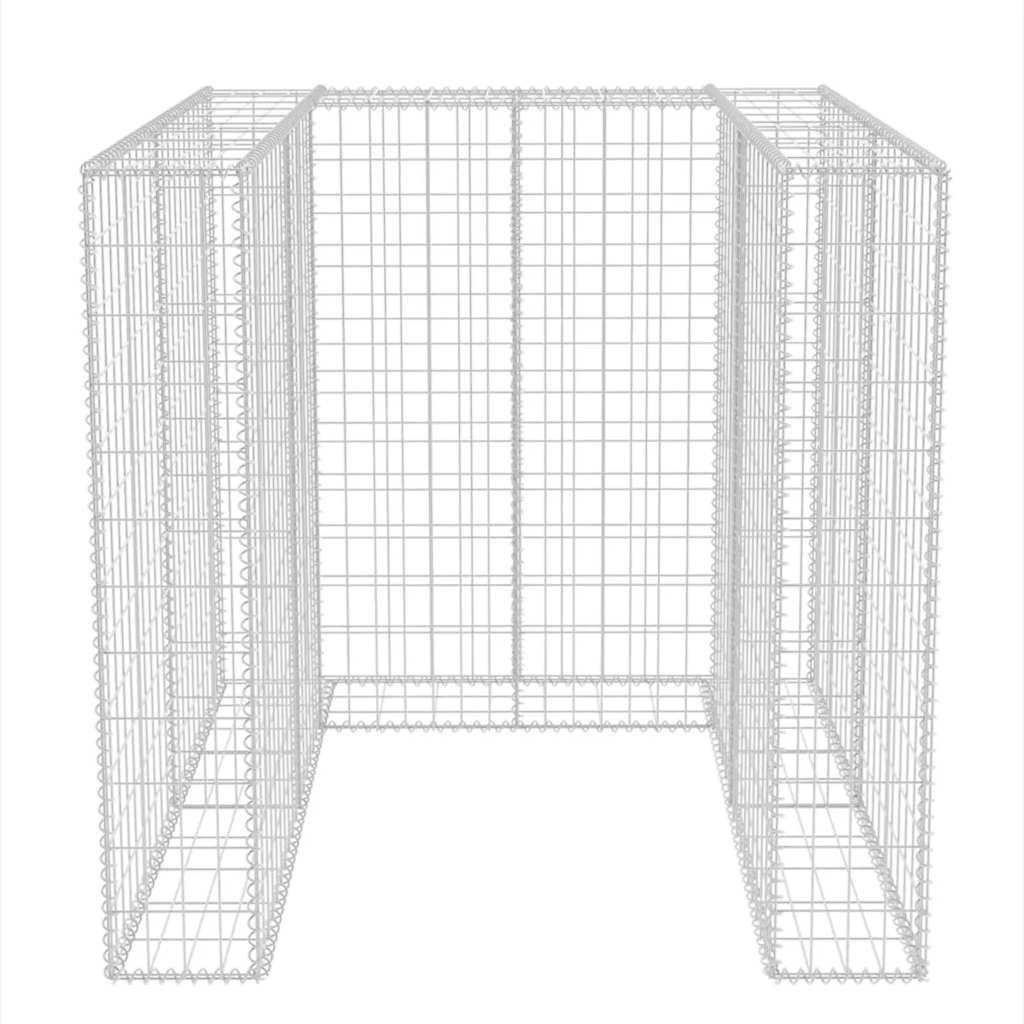Gabion Single Wheelie Bin Surround Steel 110x100x120 cm