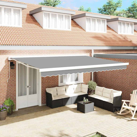 Awning White 4 x 3 m Metal