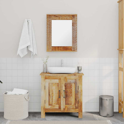Bathroom Vanity Cabinet with Mirror Solid Mango Wood