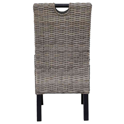 Dining Chair 2 pcs Kubu Rattan Mango Wood