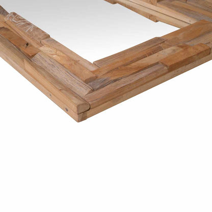 Decorative Mirror Teak 120x60 cm Rectangular