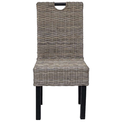Dining Chair 4 pcs Kubu Rattan Mango Wood