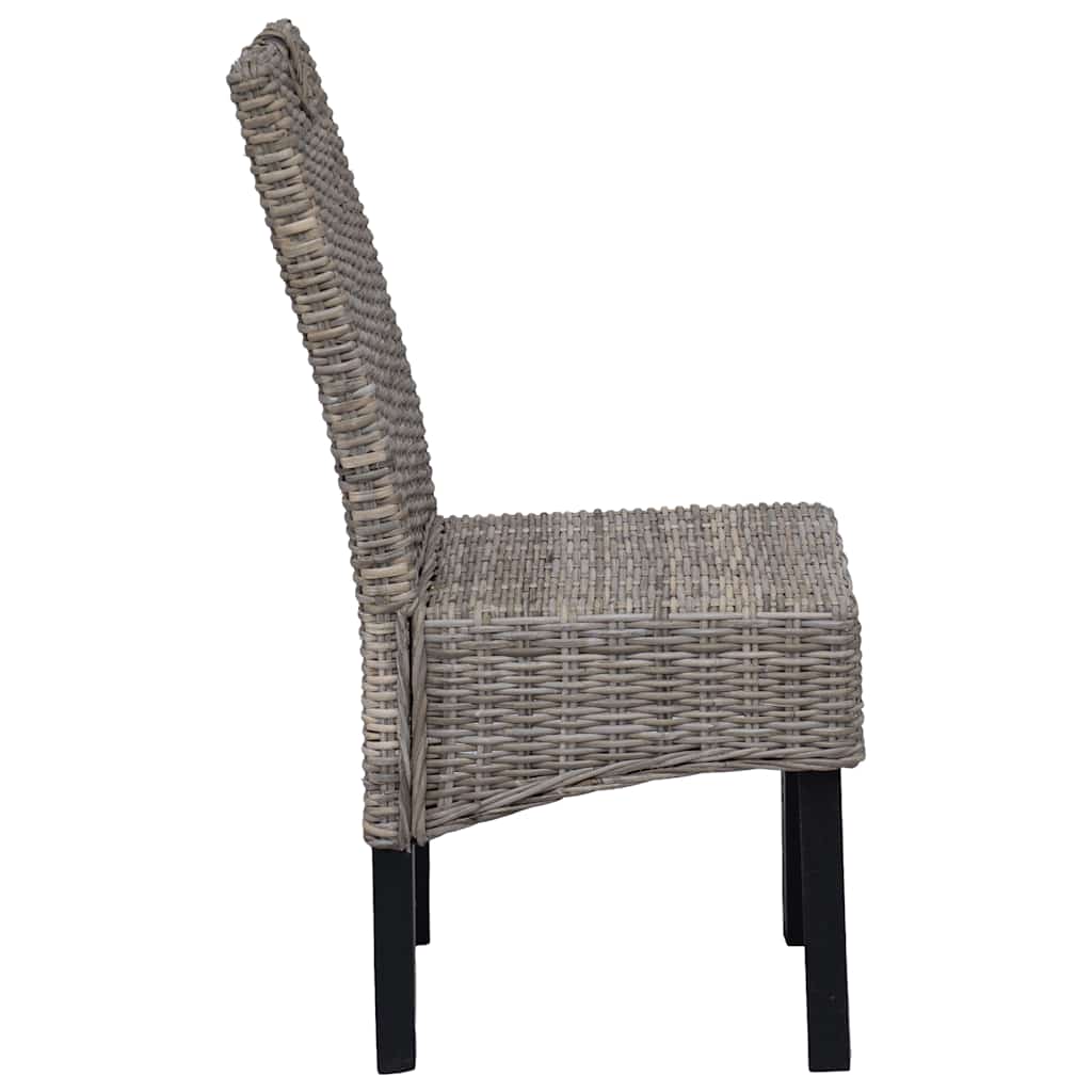 Dining Chair 4 pcs Kubu Rattan Mango Wood