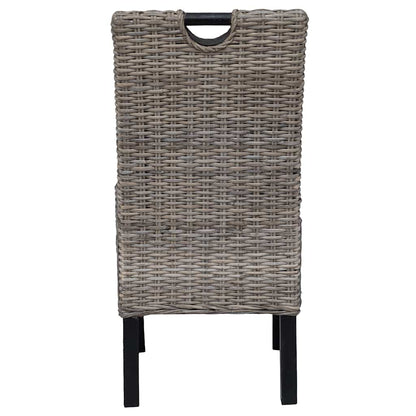 Dining Chair 4 pcs Kubu Rattan Mango Wood