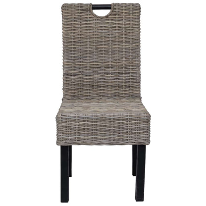 Dining Chair 6 pcs Kubu Rattan Mango Wood