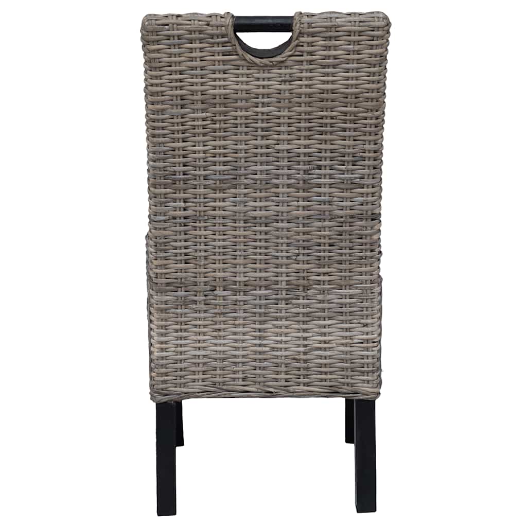 Dining Chair 6 pcs Kubu Rattan Mango Wood