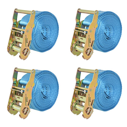 Ratchet Tie Down Straps 4 pcs 2 Tonnes 6mx38mm Blue