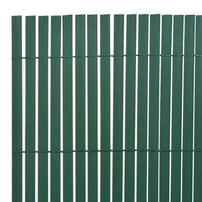 Double-Sided Garden Fence PVC 90x300 cm Green