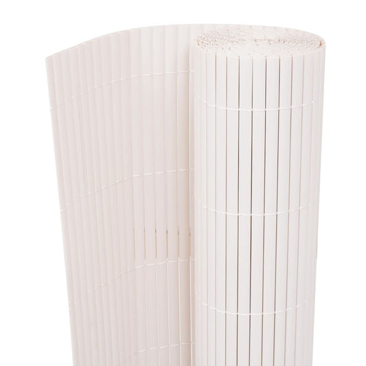 Double-Sided Garden Fence 90x500 cm White