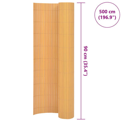 Double-Sided Garden Fence PVC 90x500 cm Yellow