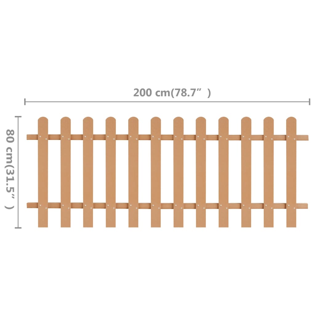 Picket Fence WPC 200x80 cm