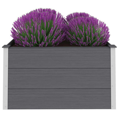 Garden Raised Bed WPC 100x100x54 cm Grey