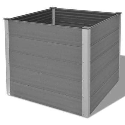 Garden Raised Bed WPC 100x100x91 cm Grey