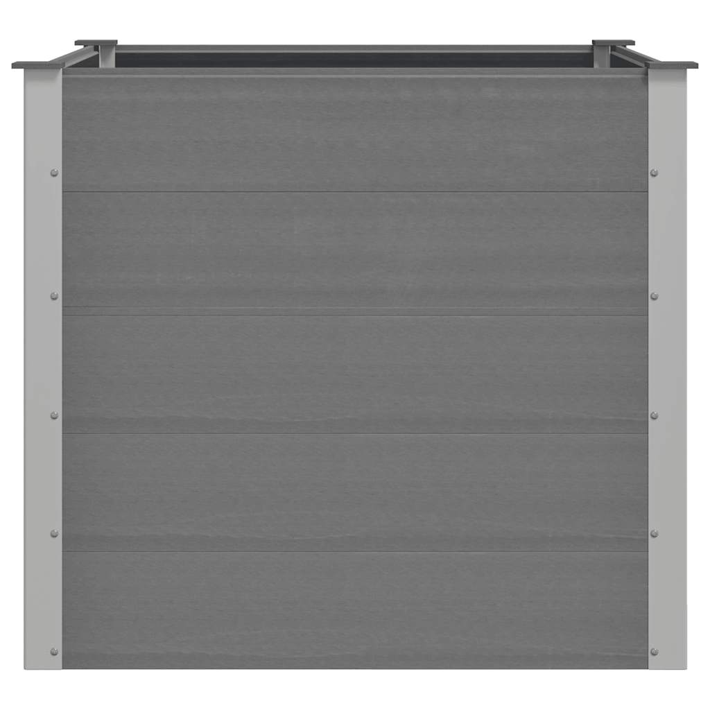Garden Raised Bed WPC 100x100x91 cm Grey