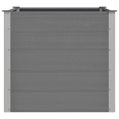 Garden Raised Bed WPC 100x100x91 cm Grey