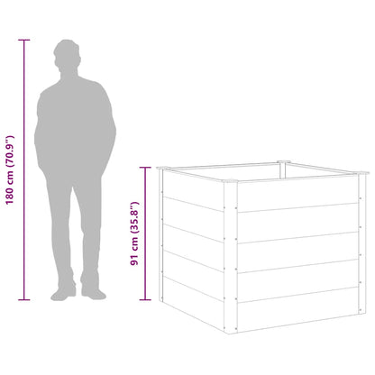 Garden Raised Bed WPC 100x100x91 cm Grey