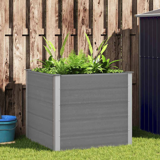 Garden Raised Bed WPC 100x100x91 cm Grey
