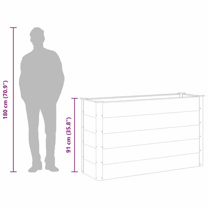 Garden Raised Bed WPC 150x50x91 cm Grey