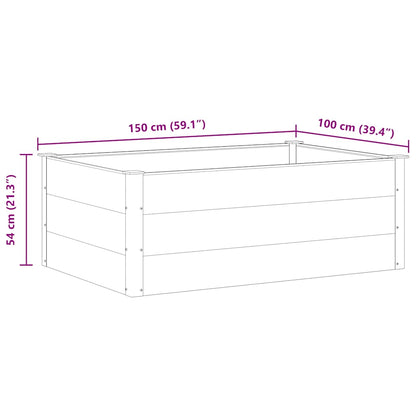 Garden Raised Bed WPC 150x100x54 cm Grey