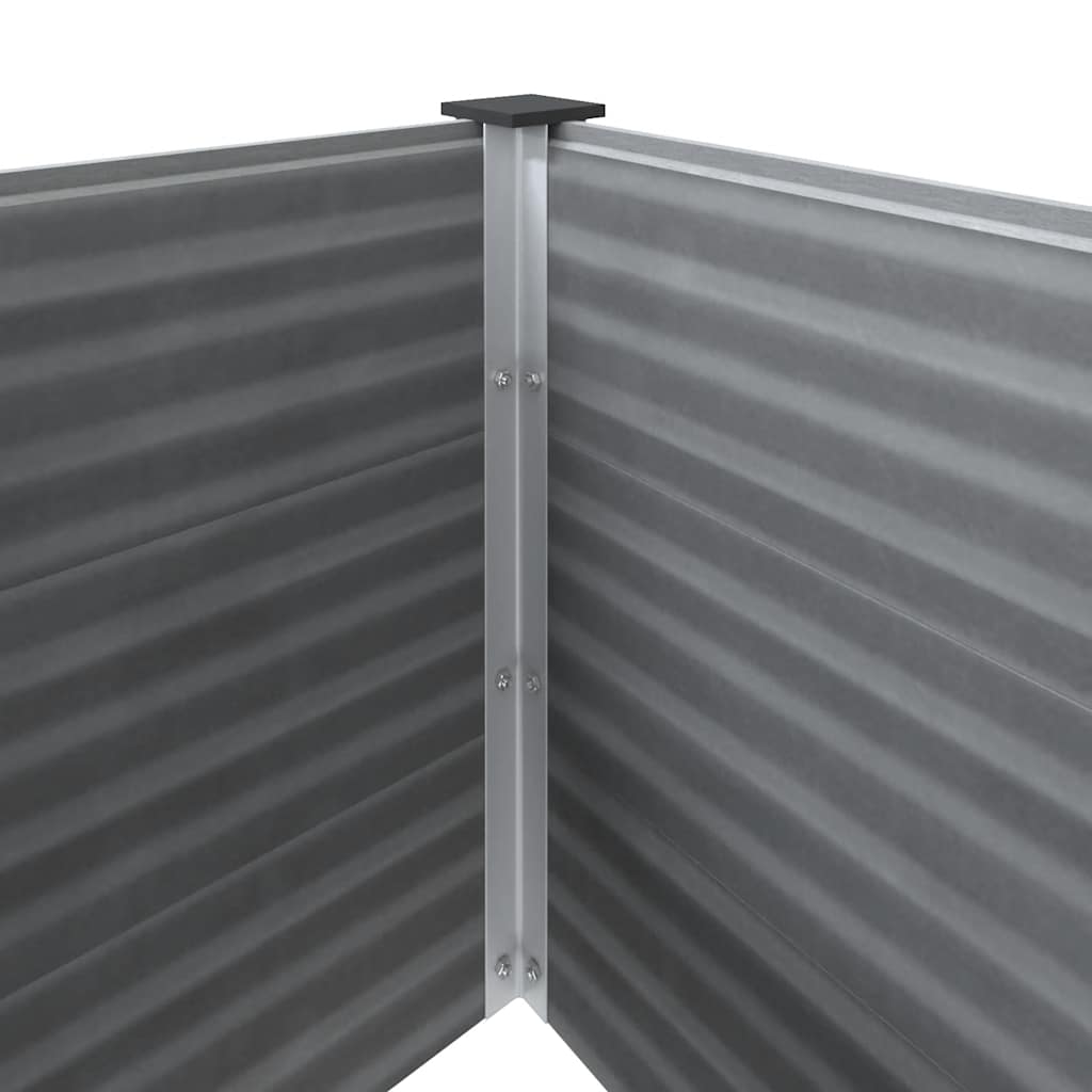 Garden Raised Bed WPC 150x100x91 cm Grey